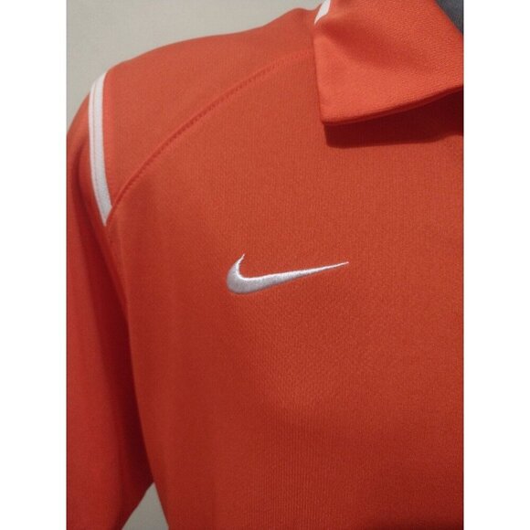 New Nike Polo Shirt Mens Large L Orange Clemson Tigers Short Sleeve Dri-Fit NWT - Picture 5 of 13